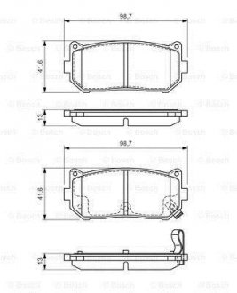 Тормозные колодки дисковые, к-кт. BOSCH 0986424693