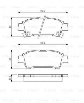 Гальмівні колодки дискові TOYOTA Previa/Avensis Verso -05 BOSCH 0986424762