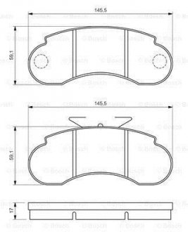 Колодки тормозные дисковые BOSCH 0 986 460 947