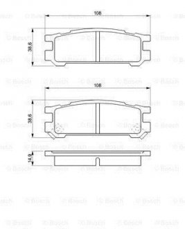 Гальмівні колодки дискові SUBARU SVX 3.3i/Impreza/Legacy -98 BOSCH 0 986 461 143 (фото 1)