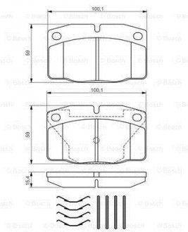 Дисковые тормозные колодки компл. BOSCH 0 986 469 390