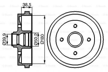 Тормозной барабан BOSCH 0986477002