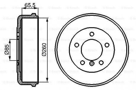 Гальмівний барабан BOSCH 0986477038