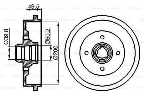 Тормозный барабан BOSCH 0986477041