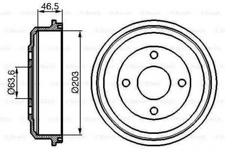 Тормозной барабан BOSCH 0 986 477 054