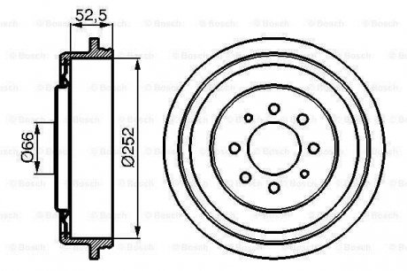 Тормозной барабан BOSCH 0986477067