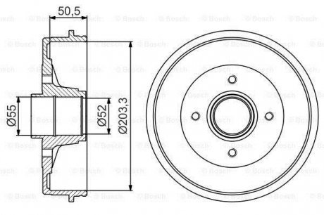 Тормозной барабан BOSCH 0986477172