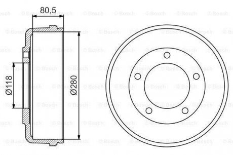 Тормозной барабан BOSCH 0986477203