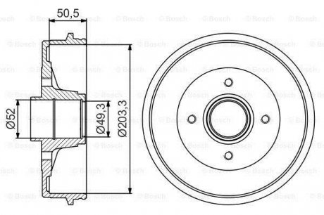 Тормозный барабан BOSCH 0986477210