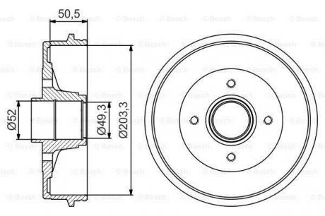 Барабан гальмівний BOSCH 0 986 477 211