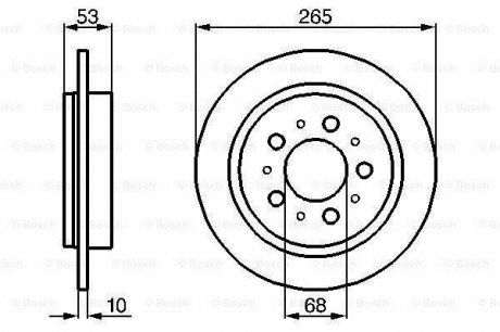 Тормозной диск задний BOSCH 0986478042