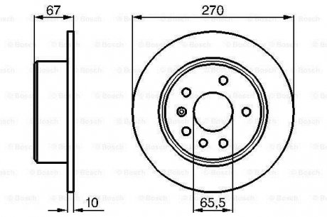 Диск тормозной BOSCH 0986478267