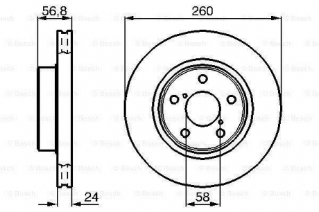 Гальмівний диск SUBARU Impreza, Legacy F BOSCH 0986478293