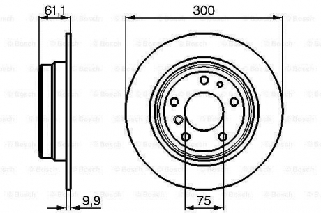 Гальмівний диск BMW E34 \'\'R BOSCH 0986478321