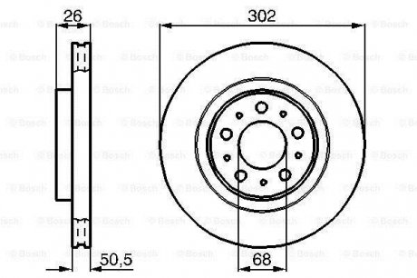 ТОРМ. ДИСК(MIN2) BOSCH 0 986 478 454