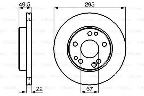 Тормозной диск BOSCH 0986478525