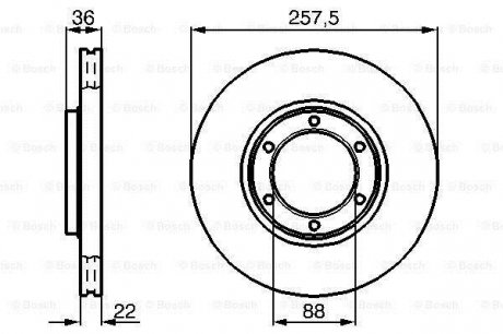 Тормозной диск BOSCH 0986478596