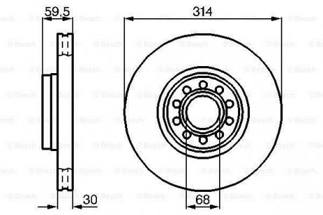 Тормозной диск BOSCH 0986478617