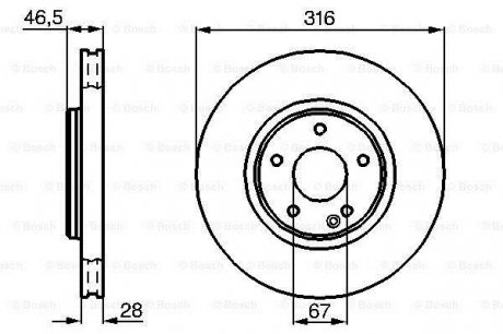 Тормозной диск BOSCH 0986478625