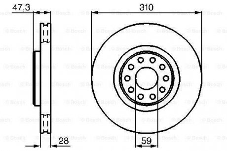 Тормозной диск BOSCH 0 986 478 669 (фото 1)