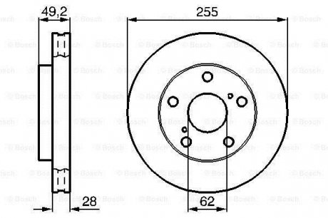 Тормозной диск BOSCH 0 986 478 726