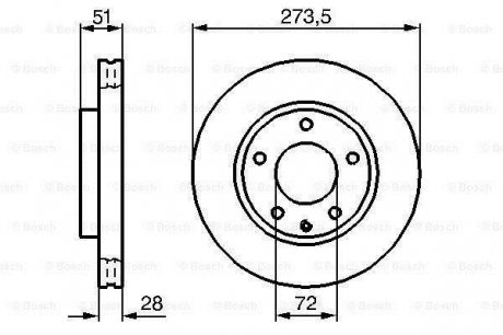 ДИСК ТОРМОЗНОЙ MAZDA MPV II 99 -, XEDOS 9 93- BOSCH 0 986 479 016