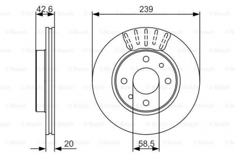 Диск тормозной ваз 2110 передний вентилируемый r 13 BOSCH 0 986 479 082