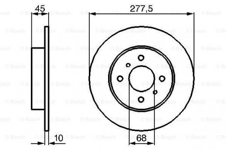 Тормозной диск BOSCH 0 986 479 105