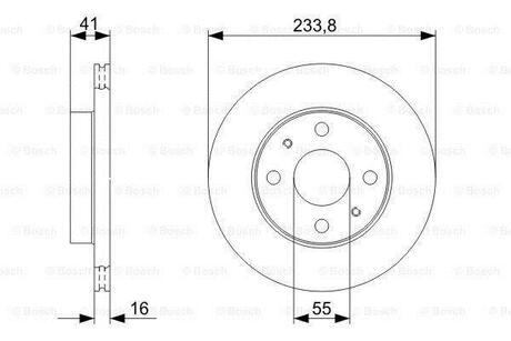 Диск тормозной пер. DAIHATSU SIRION 00- BOSCH 0986479352