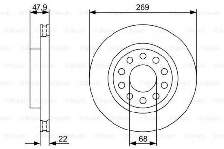 Тормозной диск BOSCH 0986479366