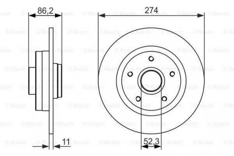 Тормозной диск BOSCH 0986479682