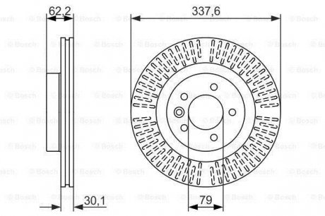 Тормозной диск передний BOSCH 0986479705