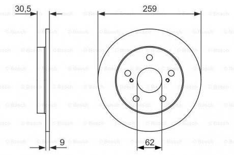 Тормозной диск задний BOSCH 0986479765