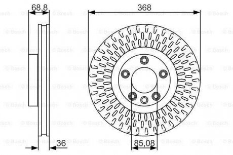 Диск тормозной volkswagen touaregporsche cayenne передний вент.d=368мм BOSCH 0 986 479 A33