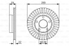 TARCZA HAM BOSCH 0986479A42 VW PASSAT 1.9TDI 4MOTION 00-05, 2.5TDI 03-05