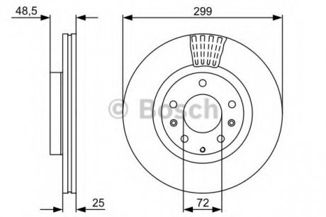 Тормозной диск BOSCH 0986479C74