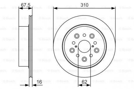 Тормозной диск BOSCH 0986479R25