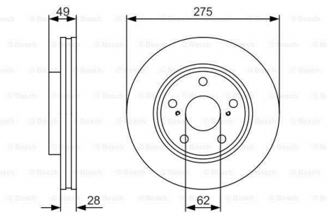 Диск гальмівний BOSCH 0986479R58