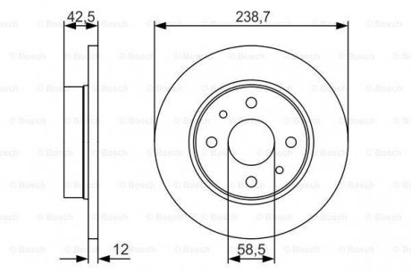 Тормозной диск Lada 2108-09 BOSCH 0986479R61