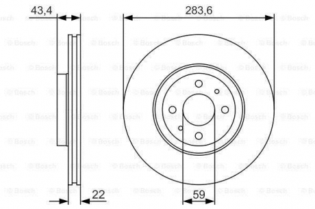 Гальмівний диск ALFA ROMEO/CITROEN/FIAT/LANCIA/PEUGEOT \'\'F \'\'92>> PR2 BOSCH 0986479S01