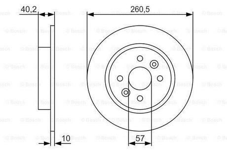 KIA Диск тормозной задний Shuma 1.5/1.8 97- BOSCH 0986479S85