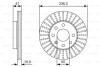 BOSCH диск гальмівний перед. (вентил.) OPEL Ascona, Astra, Kadett E, Vectra A DAEWOO Lanos, Nexia 0986479S98