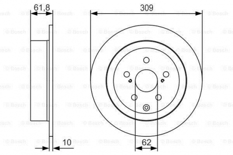 Диск гальмівний BOSCH 0986479T04