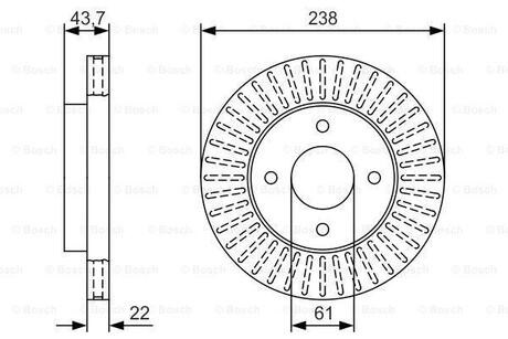 Диск гальмівний BOSCH 0986479T42