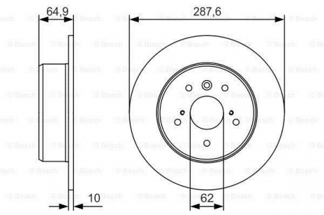 Тормозной диск BOSCH 0986479T69