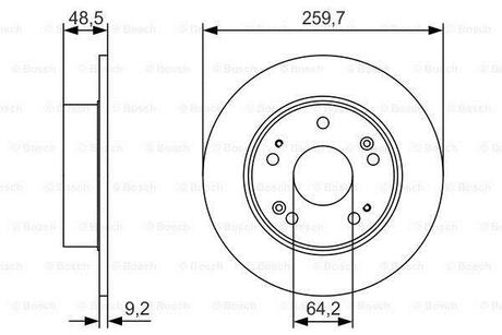 Тормозной диск BOSCH 0 986 479 T81