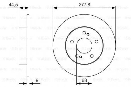 Тормозной диск BOSCH 0986479T86