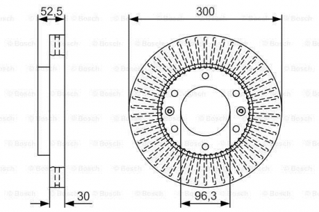 Гальмівний диск DODGE/HYUNDAI H100/H-1/Starex \'\'F \'\'2,5 \'\'07>> BOSCH 0986479T88