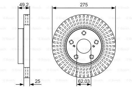 Тормозной диск BOSCH 0 986 479 U19