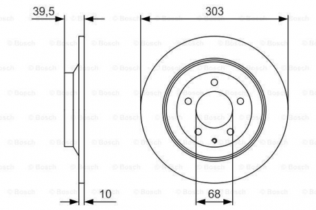 Тормозной диск BOSCH 0986479V04